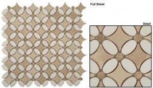 Thassos White(Oval)+Emp. Light(Dots)+Cre Fs73