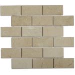 Crema Marfil 2X4 Beveled Brick