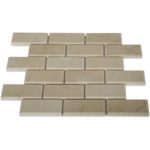 Crema Marfil 2X4 Beveled Brick