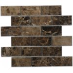 Dark Emperador 2X4 Beveled Brick