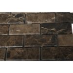 Dark Emperador 2X4 Beveled Brick