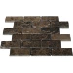 Dark Emperador 2X4 Beveled Brick