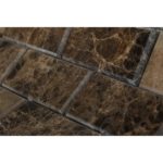 Dark Emperador 2X4 Beveled Brick