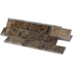 Dark Emperador 2X4 Beveled Brick