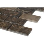 Dark Emperador 2X4 Beveled Brick