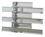 Silver Finish Mirror Glass W/Beveled Edges 2″ X 8″