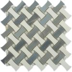 Fancy Weave Moonstone & Thassos With Carrara Dot