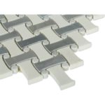 Fancy Weave Moonstone & Thassos With Carrara Dot