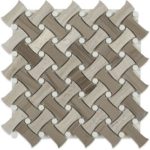 Fancy Weave Wooden Beige & Athens Gray With Thassos Dot