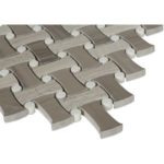 Fancy Weave Wooden Beige & Athens Gray With Thassos Dot