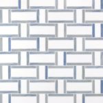 Interlace White Thassos Blue Macauba