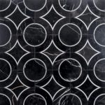 Mj Star 2.0 Nero Marquina With Thassos Lines And Nero Marquina Circle