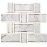 Interlace White Carrara, Temple Gray & Thassos