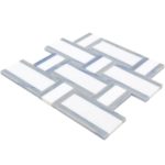 Interlace White Thassos Blue Macauba