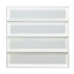 Reflection Arctic Glam – Superwhite Frosted Glass With Inverted Beveled Mirror