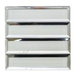 Reflection White Glam – Superwhite Glass With Inverted Beveled Mirror
