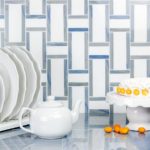 Interlace White Thassos Blue Macauba
