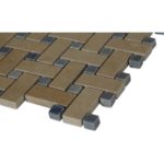 Basket Weave Jerusalem Gold With Blue Macauba Dot