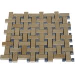 Basket Weave Jerusalem Gold With Blue Macauba Dot