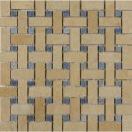 Basket Weave Jerusalem Gold With Blue Macauba Dot