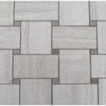 Basketweave Wooden Beige With Athens Gray Dot Honed