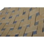 Basket Weave Jerusalem Gold With Blue Macauba Dot