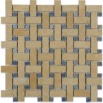 Basket Weave Jerusalem Gold With Blue Macauba Dot