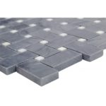 Basket Weave Burlington Gray & White Thassos