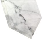 Elongated Beveled Hexagon White Carrara