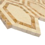 New Era Crema Marfil Long Hexagon With Golden Travertine & Crema Marfil