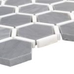 Honeycomb Burlington Gray & White Thassos