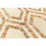 New Era Crema Marfil Long Hexagon With Golden Travertine & Crema Marfil