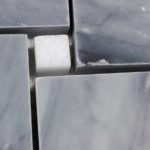 Basket Weave Burlington Gray & White Thassos