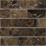 Dark Emperador 2X4 Beveled Brick