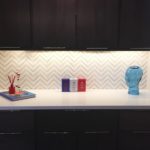 Chevron Weave – Thassos With Bianco Carrara Strips