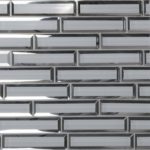 Silver Finish Mirror Glass W/Beveled Edges 2″ X 8″