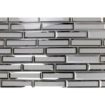 Silver Finish Mirror Glass W/Beveled Edges 2″ X 8″