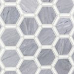 Honeycomb Burlington Gray & White Thassos