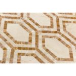 New Era Crema Marfil Long Hexagon With Golden Travertine & Crema Marfil