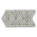 Majestic Border Textured White Carrara