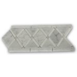 Majestic Border Textured White Carrara