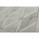Majestic Border Textured White Carrara