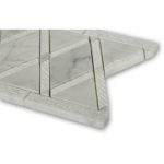 Majestic Border Textured White Carrara