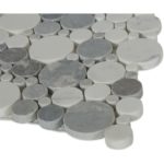 Marble Motion Circles Carrara Thassos & Bardiglio Nuvolato