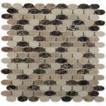 Marble Motion Ovals Emperador Crema