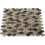 Marble Motion Ovals Emperador Crema