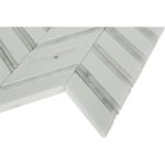 Chevron Weave – Thassos With Bianco Carrara Strips