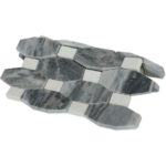 Long Octagon Pattern Dark Bardiglio & Thassos Dot
