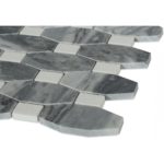 Long Octagon Pattern Dark Bardiglio & Thassos Dot