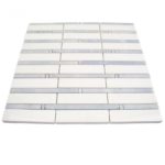 Bamboo Pattern White Thassos Blue Celeste Line